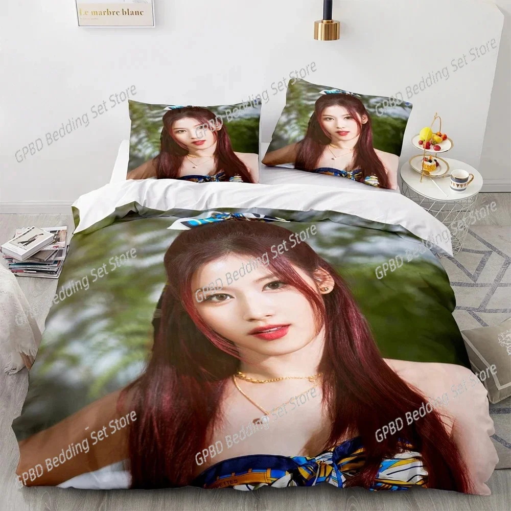 3D Print Kpop Girl Group Twice Nayeon Bedding Set Duvet Cover Bed Set Quilt Cover Pillowcase Comforter king Queen Size Boy Adult 5