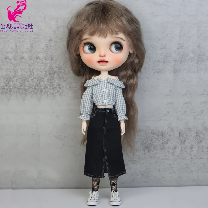 Azone Doll Shirt Pants Jeans Short for Ob24 Ob22 Azone Blythe Doll Clothes