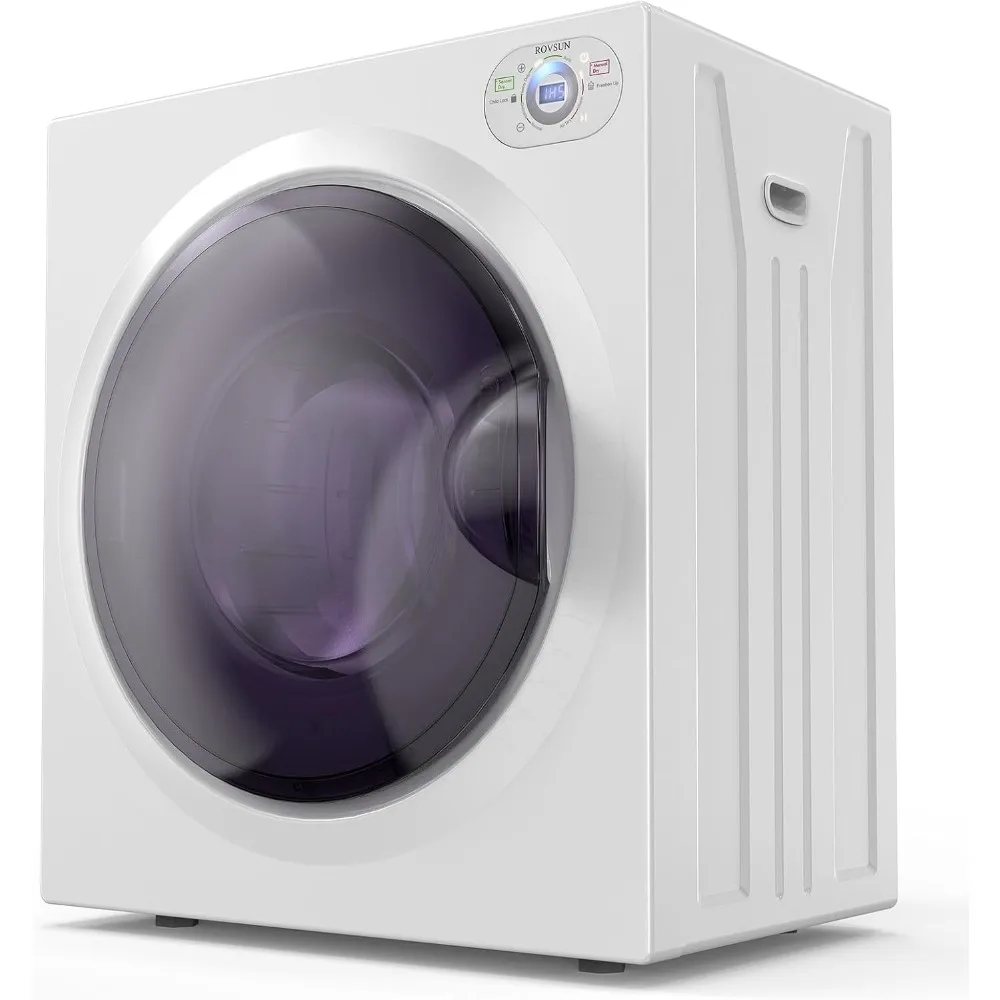 2.6 Cu.Ft Portable Clothes Dryer, 1400W Fast Drying Front Load Tumble Laundry Dryer with Stainless Steel Tub