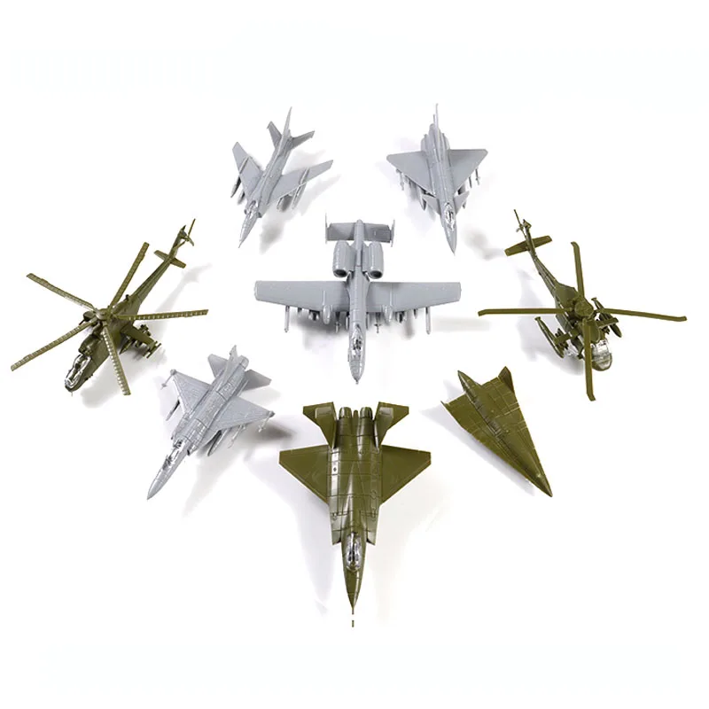 1/144 4D Assembly Airplane Mi24 Helicopter FC-1 J10 US Thunderbolt Fighter Reconnaissance Plane Transporter Military Toy