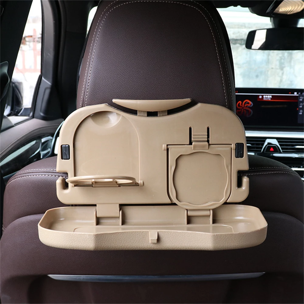 Mesa plegable para asiento trasero de coche, soporte para bebidas, comida, bandeja, escritorio, portátil, organizador de comedor, accesorios, 35x19x21cm - AliExpress