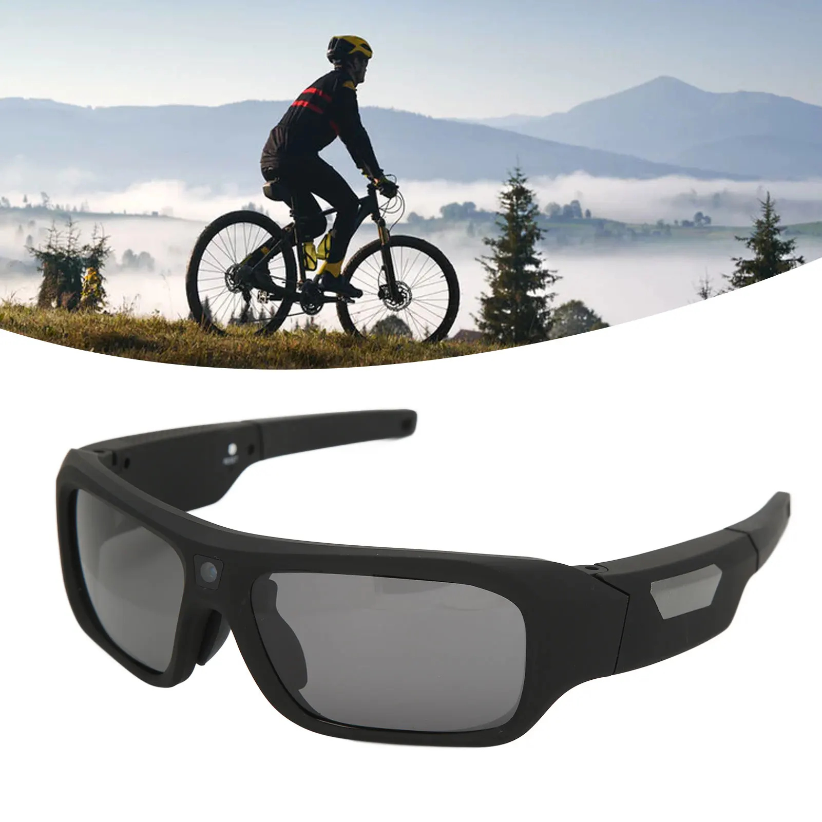 Camera Glasses 4K HD Smart Video Recording Sunglasses with 4 Pairs of Lenses for Hiking Cycling Riding Video Camera Sunglasses 2