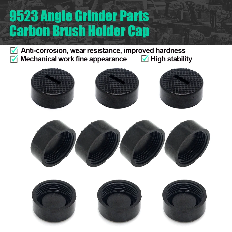 

10Pc Carbon Brush Holder Cap Replace For Makita 9523 Angle Grinder Spare Parts Power Tool Accessories Hardness Good Fast