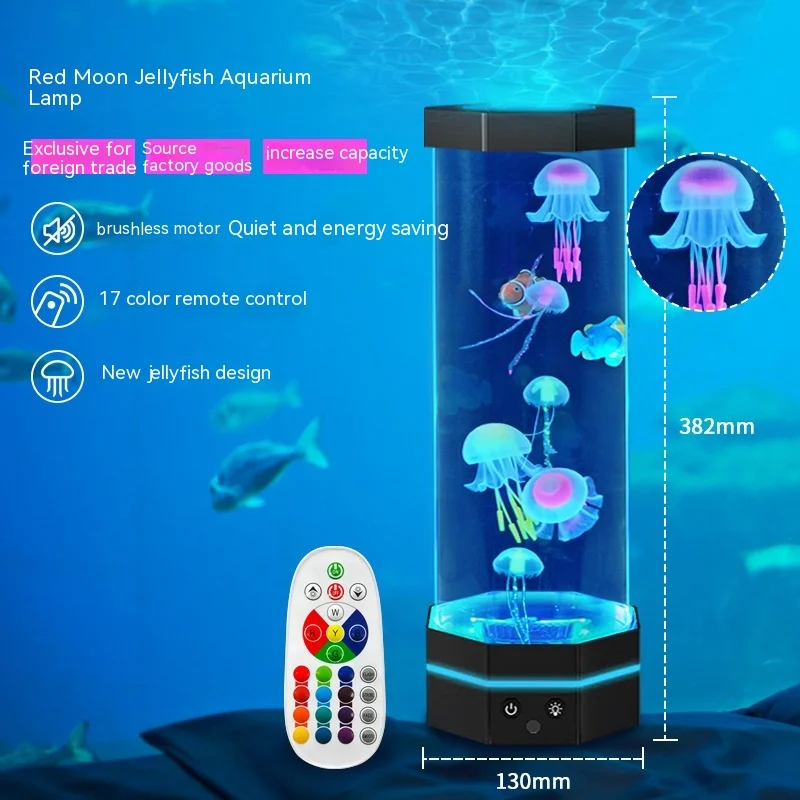 Lampe MéDuse RVB Aquarium MéDuse Avec TéLéCommande Lampe à Lave LumièRe