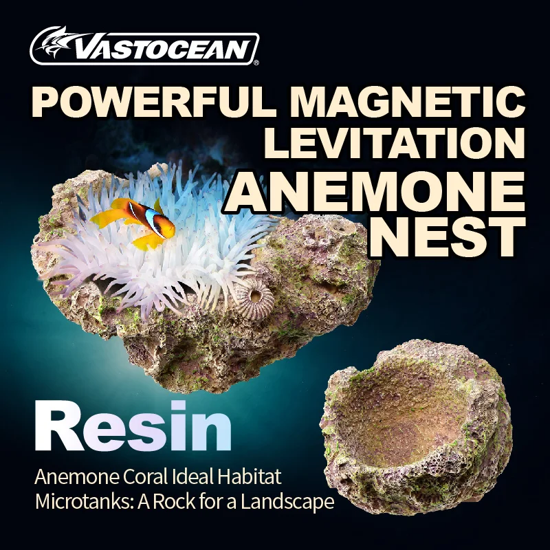 Fish Tank Ornaments Fish Tank Decorations Aquarium Ornaments Mini Landscape Ornaments VASTOCEAN Resin Suspension Anemone Nest Magnetic Nipple Anemone Nest Carpet Marine Aquarium Aquascape Stone