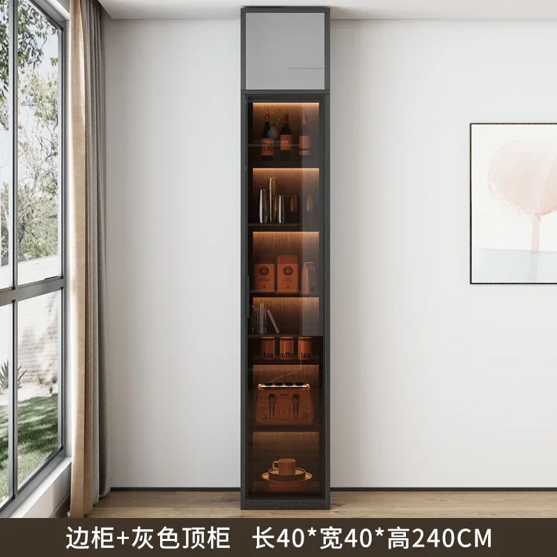 Tea Bar Wine Cabinet Modern Simple Side High Cabinet Luxury Living Room Dining Room Storage Locker Home Furniture KMWC