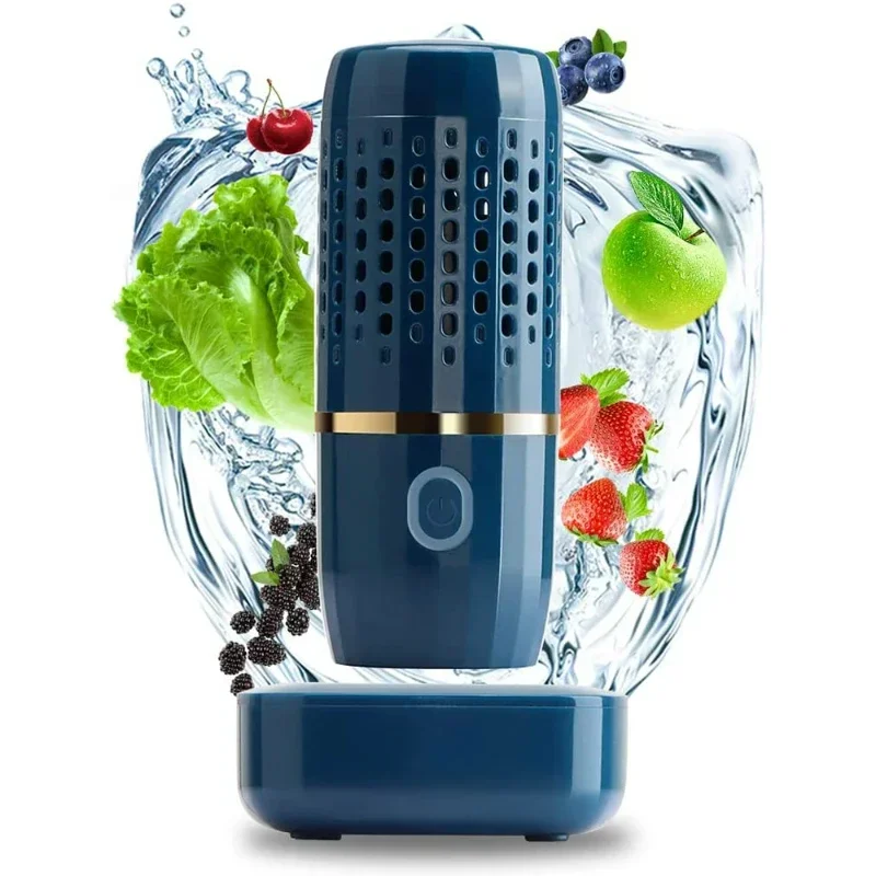 Vegetable Fruit Cleaner Portable Ultrasonic Fruit Vegetable Washing Machine Capsule Wireless Food Cleaner Suitable Outdoor Picnic