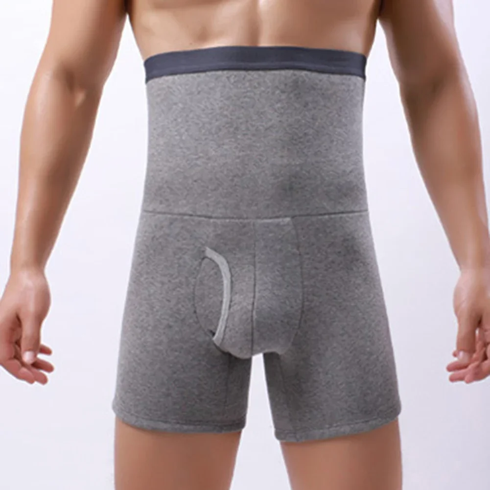 Men Thermal Underwear Winter Tummy Slim Body Shaper Long Boxershorts Butt Lifter Boxers Man High Waist Convex Separation Panties - Image 2