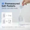 Nasal Rinse Bottle Sinus Rinse Nose Wash Cleaner 300ml Pressure Irrigation Neti-Pot 3 Modes 2 Jet with 30 Nasal Wash Salt Packet 4