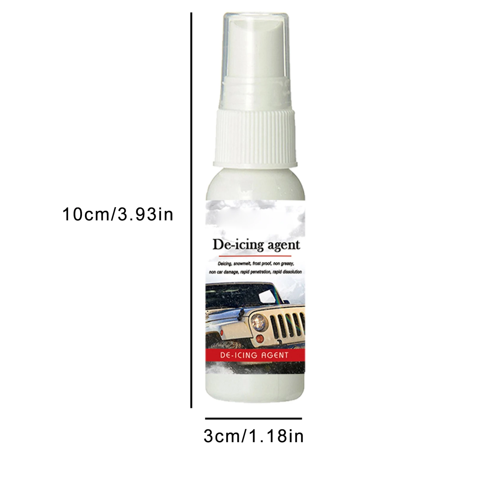 30ml Car Deicer Snow Melting Deicing Spray Defrost Agent Quickly Antifreeze for Cars Windshield Ice Snow Remover Spray