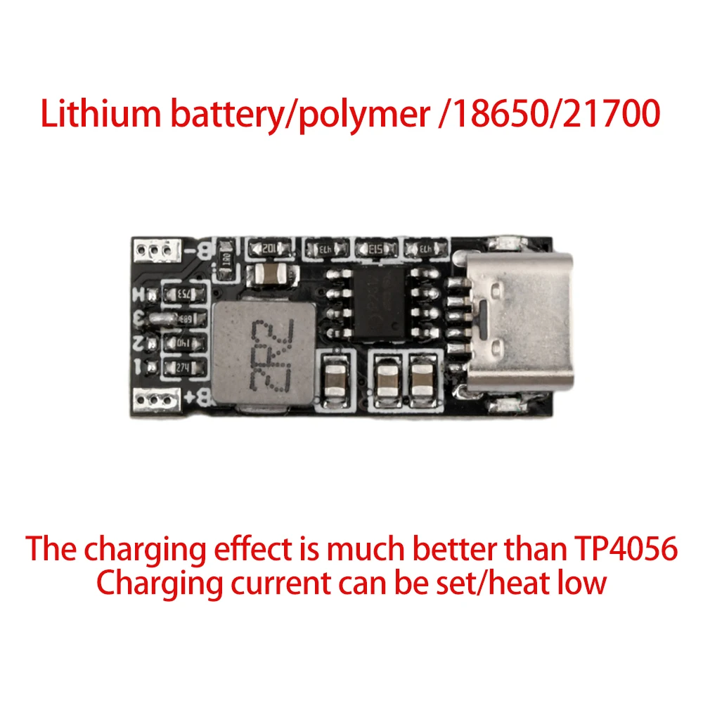 18650 Lithium Battery Charge Boost Module 5V to 4.2V 3A Lithium Battery Fast Charging PCB Board with Type C Input
