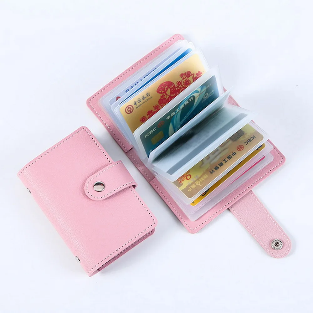 Men Credit Card Holder Leather Purse for Cards Case Wallet for Credit ID Bank Card Holder Women Cardholder Pasjeshouder Mannen - immagine 2