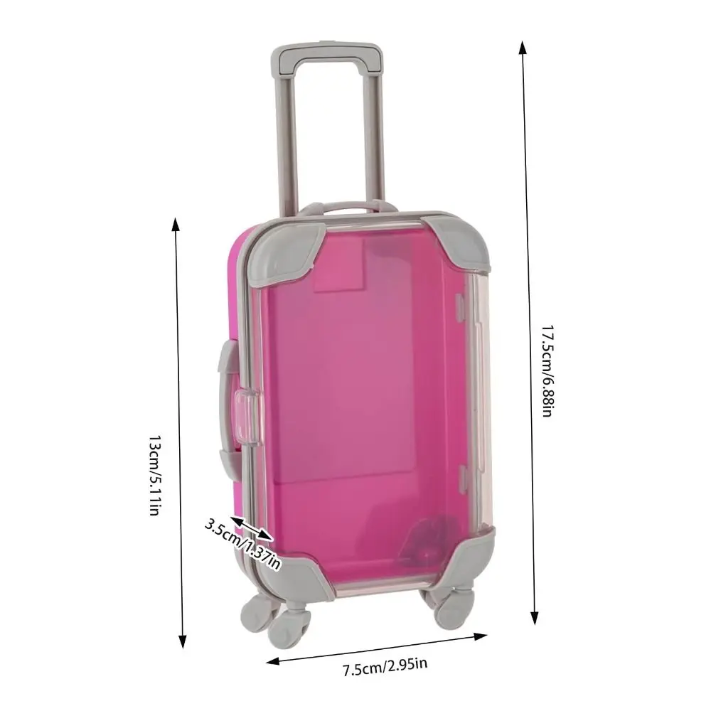 Miniature Mini Suitcase Candy Box Storage Accessories Portable Trolley Party Favor Boxs Simulation Trolley Case