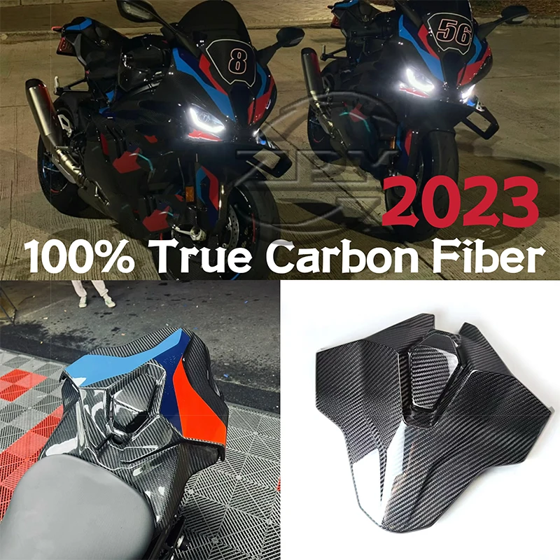 

100% 3K Full Pure Dry Carbon Fiber Motorcycle Body Rear Seat Pilliow Cover Fairing Kit For BMW S1000RR 2023