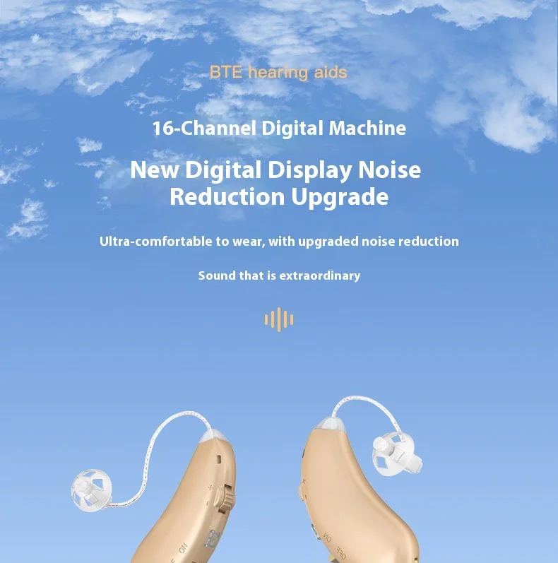 16 Channels Hearing Aids Digital Display Ear Back Type Digital Hearing Aids for