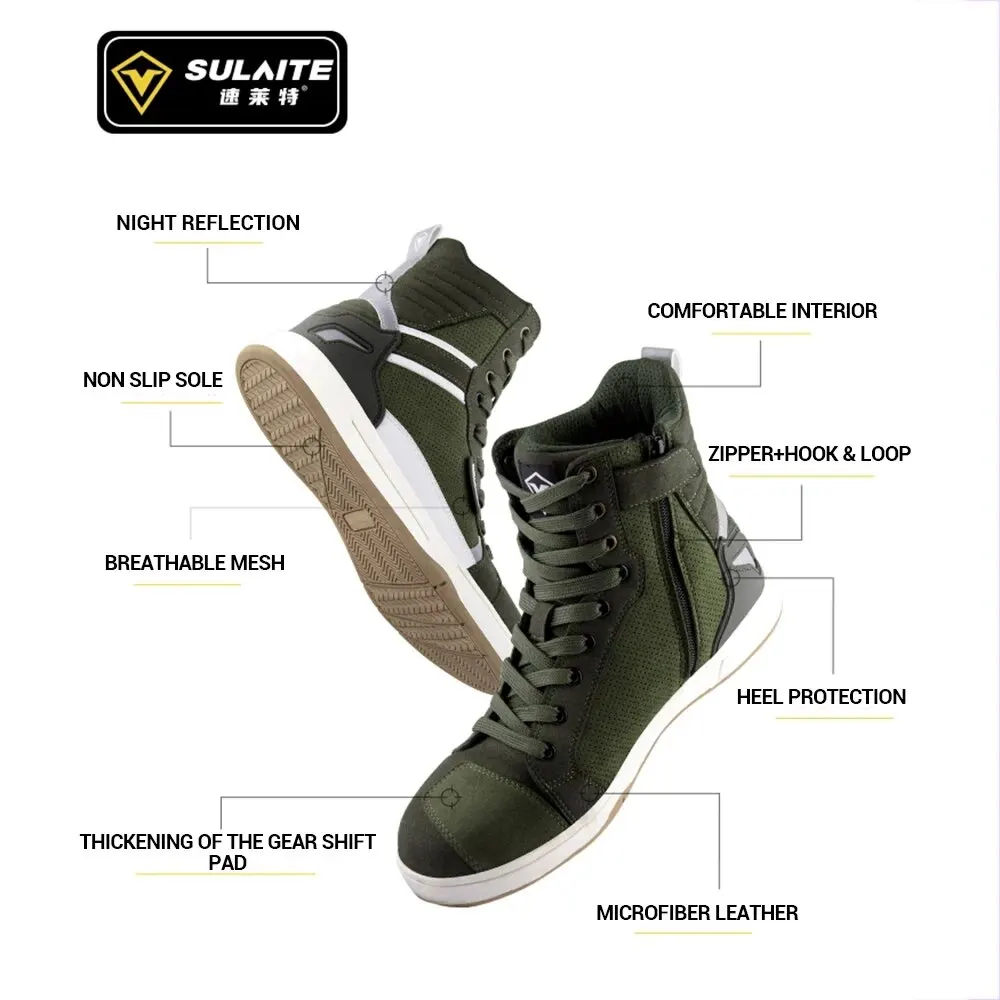 Men Motorcycle Boots Breathable Anti-fall Rider Road Racing Casual Shoes Shift Gear Rubber Sole Reflective Motorbike Shoes motorcycle shoes,motorcycle boots