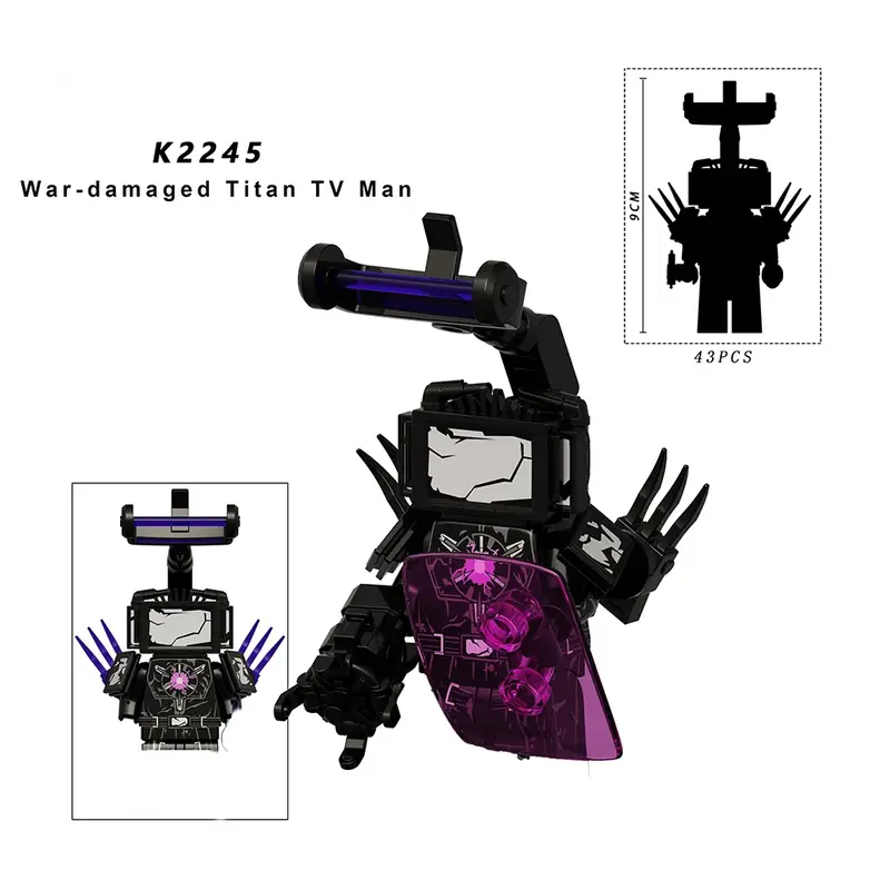 New KDL SWAT Skibidi Toilet Man Figures Anime Block Toys TvMan Titan Cameraman Speakerman Bricks Model Toy Birthday Gift - Image 42