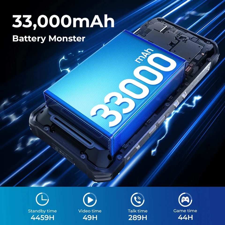 Oukitel WP100 TITAN 5G 頑丈なスマートフォン内蔵プロジェクター 1200