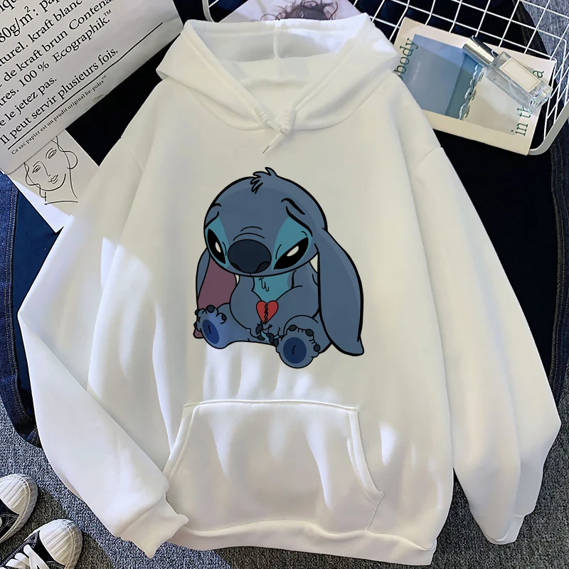 thumbnail image 1 of Disney-Sudadera con capucha de Lilo Stitch para hombre y mujer, ropa de calle con estampado de Anime Kawaii, de Manga corta, 1 of 5