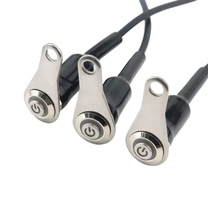 하이 헤드 LED 금속 단추 스위치 조명, 방수 단추 자동 리셋, 자동 잠금 전원 기호 단추 포함, 16mm