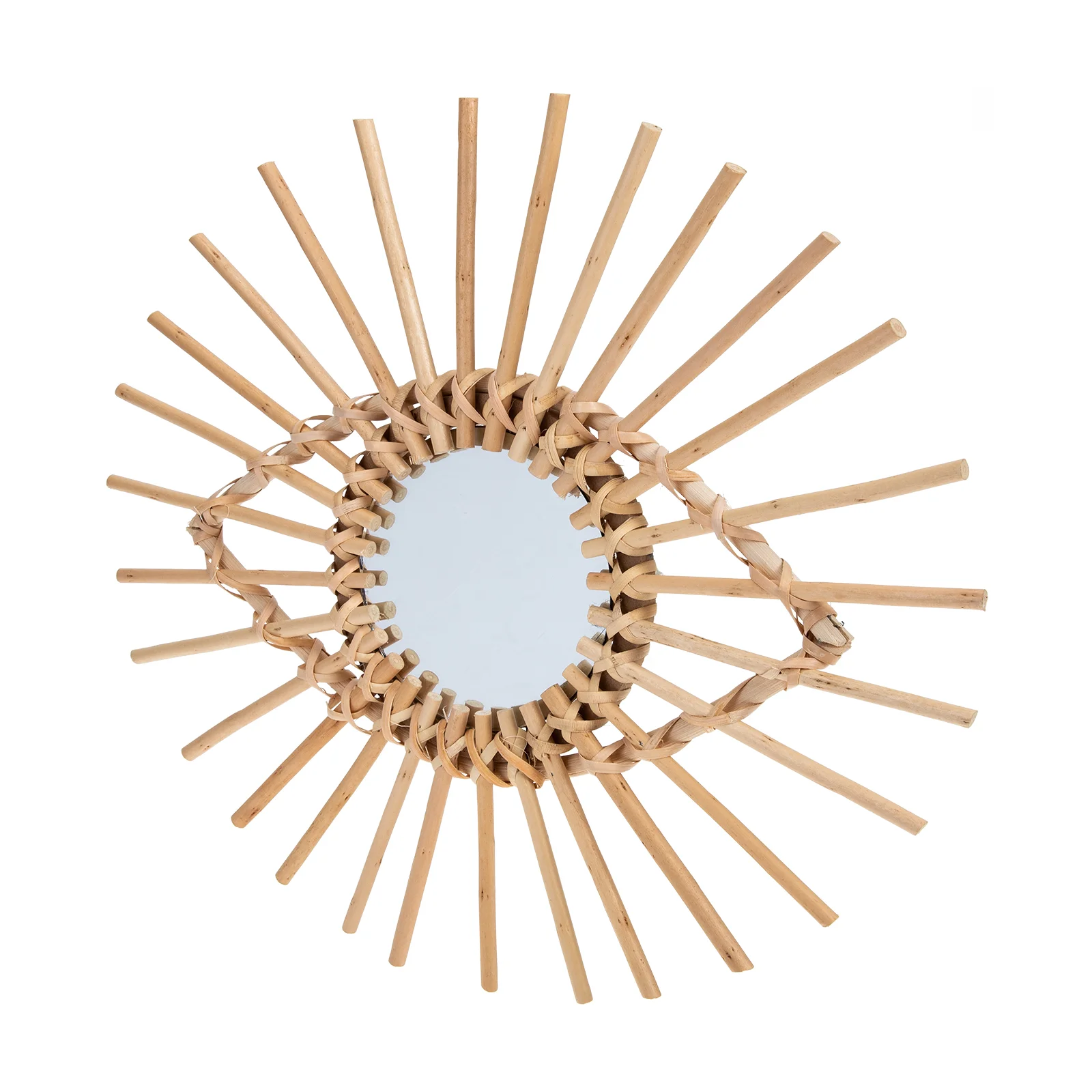 

Light up Mirror for Makeup Rattan Wall Hanging Ornament to Weave Home Decor Pendant Model Delicate Adorn