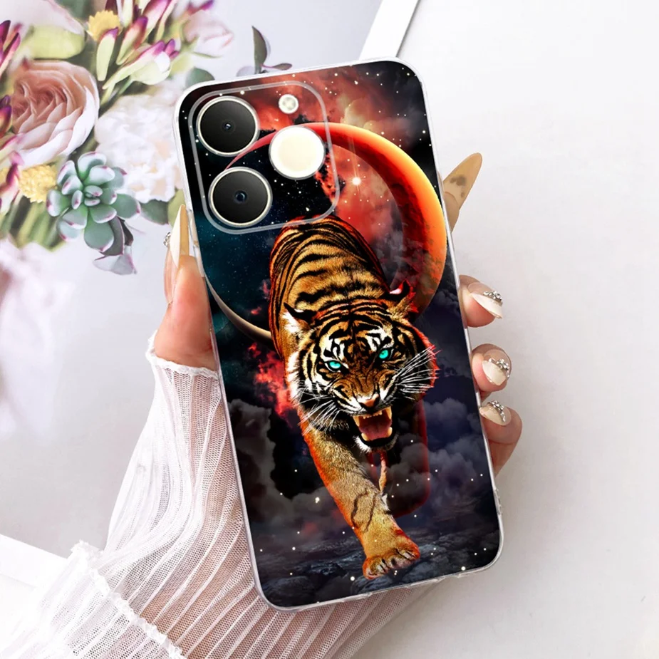Luxury Lotus Painted Soft Silicone Case - Elegant Protective Cover