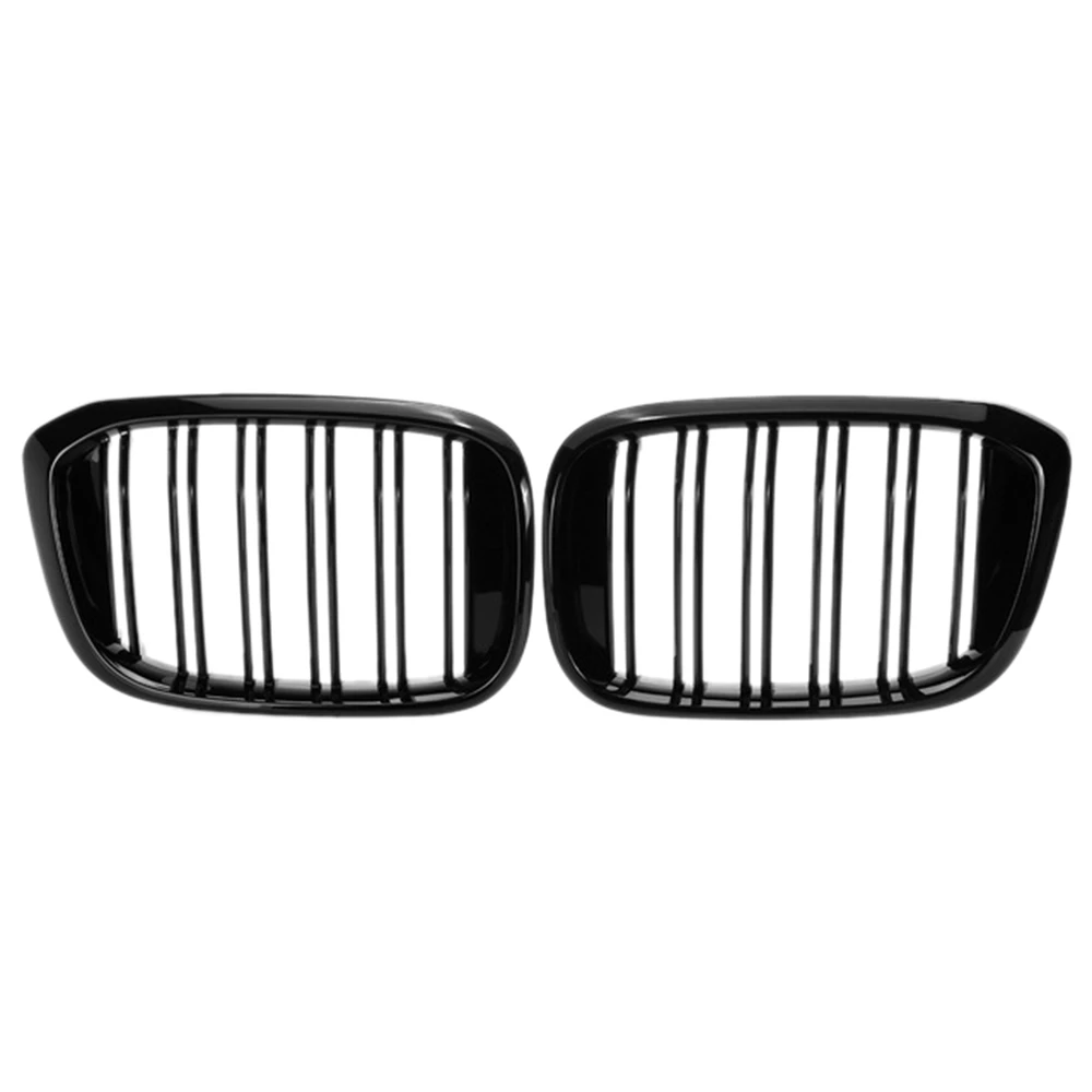 

Передняя решетка радиатора для-BMW X3 G01 2018-2021X4 G02 2019-2021 (двойные планки ABS глянцевый черный X3 гриль, X4 гриль)