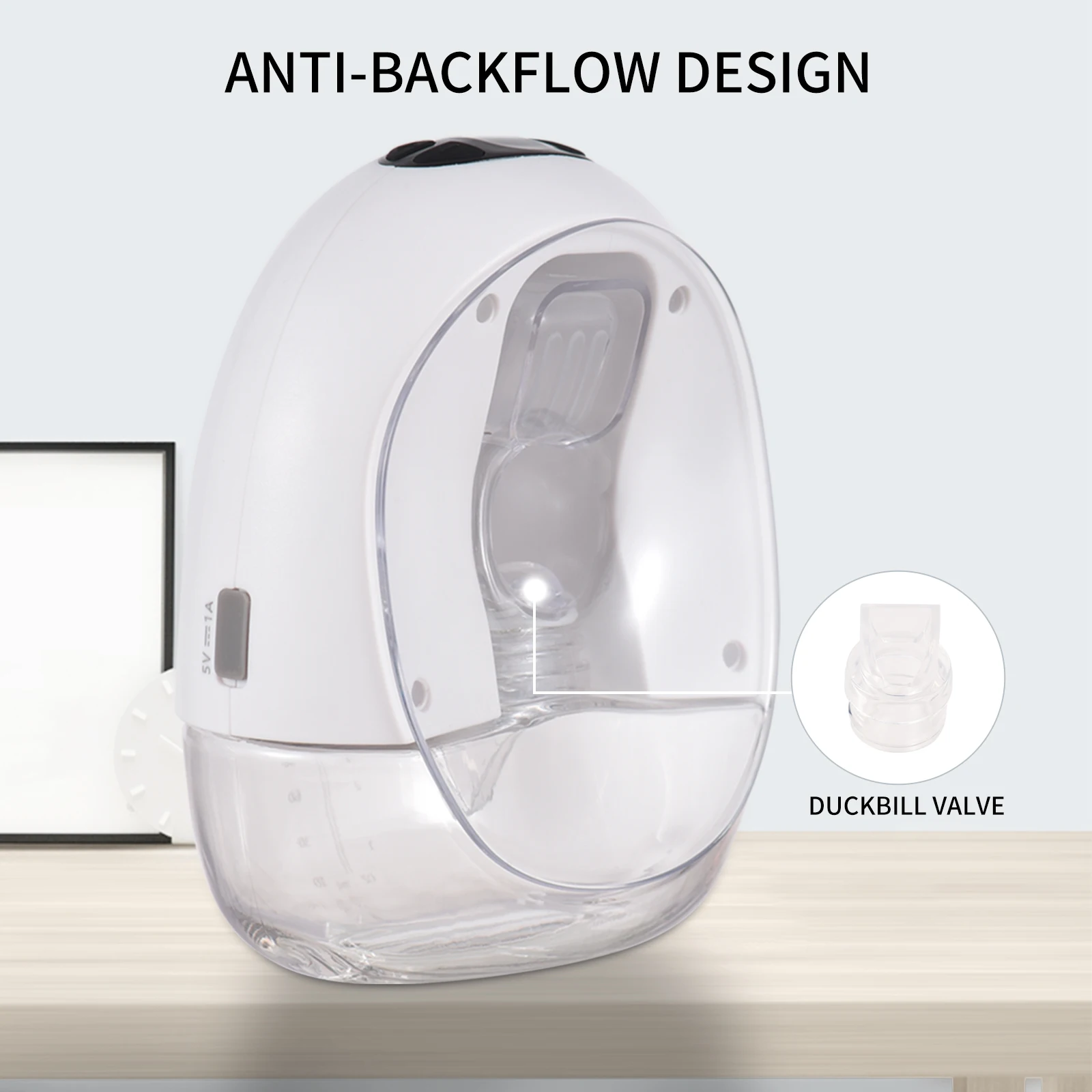 Wearable Breast Pump Hands Free Electric Breast Pump for Breastfeeding Low Noise with 150ml Milk Collector for Home Travel 5