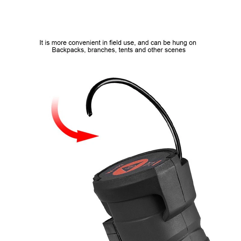 USB Rechargeable COB Work Light Portable Magnetic Car Repair Torch LED Red Light Warning Foldable Outdoor Emergency Flashlight