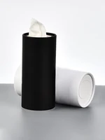 1pc Car Tissues Box Holder，Creative Design Travel Tissue Tubes Box Container，for Car Tissues Cylinder，Bathroom, Kitchen 1