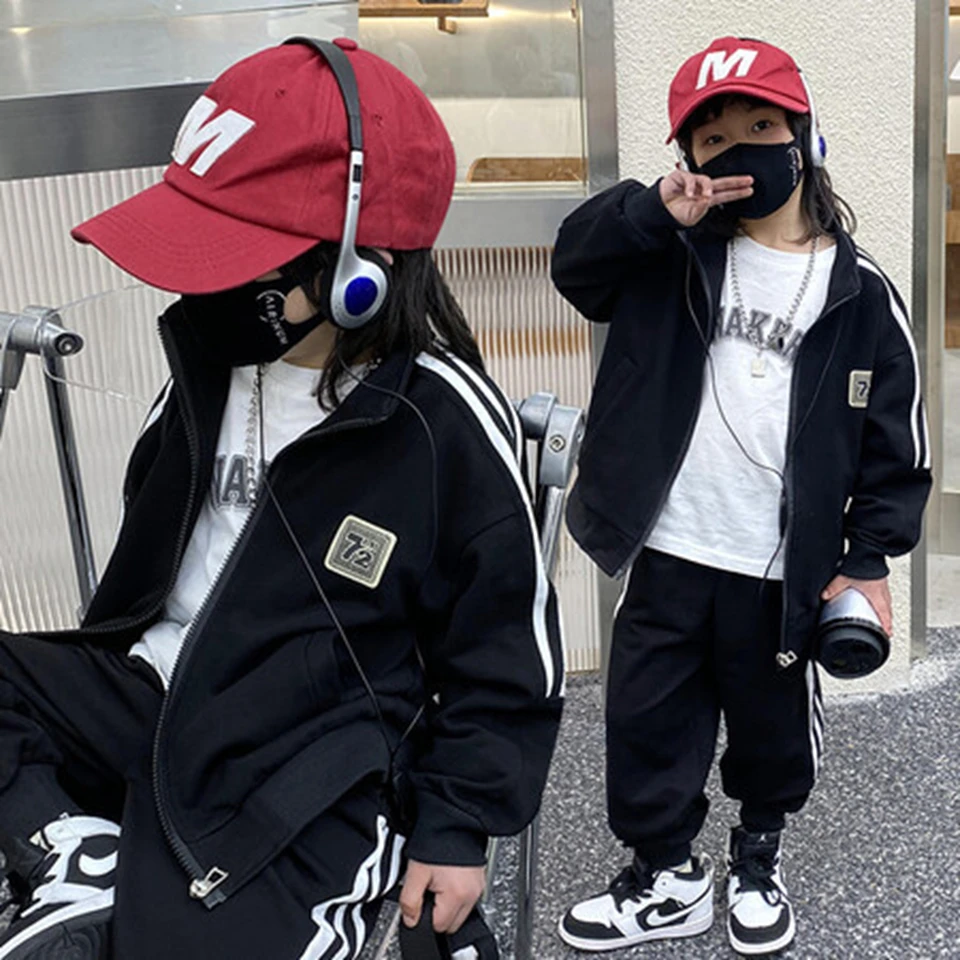 2026 neue Kinder Trainingsanzug Set Sportswear Zipper Jacke + Hosen 2 stückeSet Mode Frühling Herbst Baby Jungen Täglichen Outdoor kleidung Outfit – Detail 3