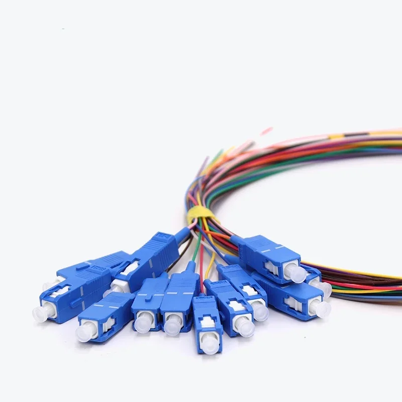 12Core SCAPC Fiber Optic Pigtail Simplex 0.9mm 9/125 Single Mode SM SX LC UPC LZSH Optical Fiber Pigtail 1.5M Cable 10Sets fiber optic cable fiber optical pigtail