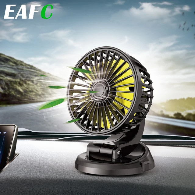 12/24v Portable Car Cooling Fan 5v Usb Powered Car Fan Multi-angle  Rotatable With Cigarette Lighter Plug For Car Truck Suv Rv - Heating & Fans  - AliExpress