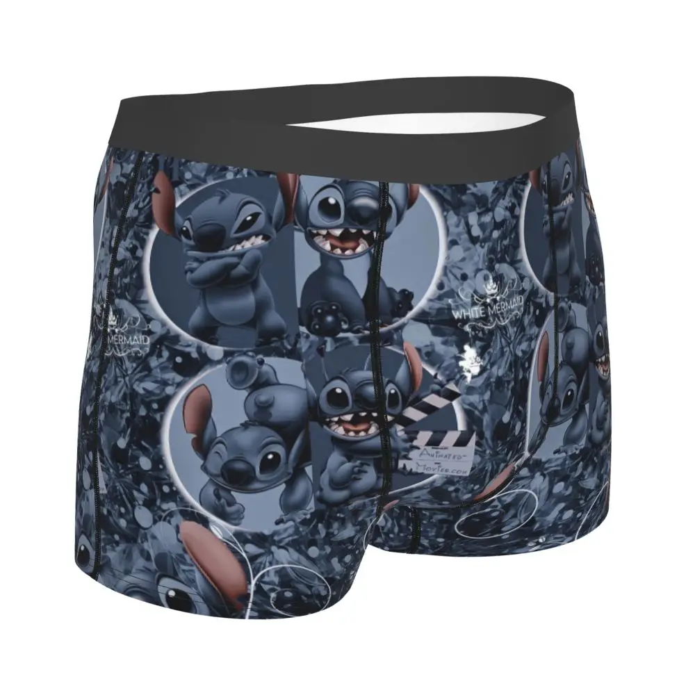 Custom Stitch Lion Cute Boxers Shorts Men's Disney Movie Briefs Underwear Fashion Underpants