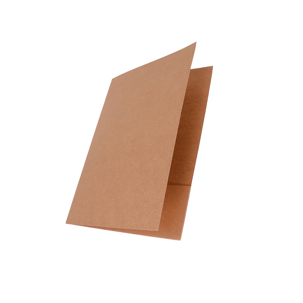 

10pcs A4 Kraft Paper Kraft Folder Insert Paper Paper Envelope File Folder Two- Pocket Portable Folders Document Paper Envelope