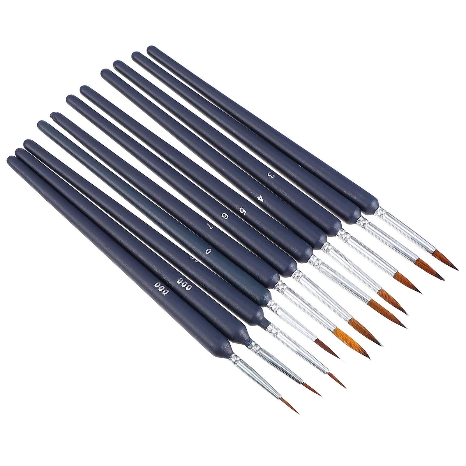 

11 Pcs Langhao Hook Line Pen Watercolor Brush Oil Paintbrush Fine Artist Painting Accessories Detail