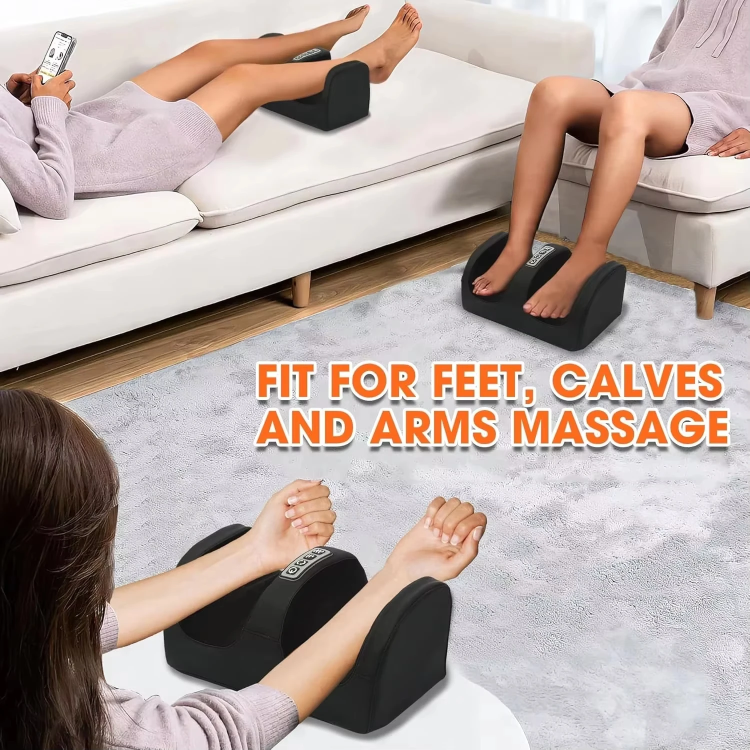 Foot Massager Shiatsu Kneading Deep Tissue Relaxation Hot Pressing Massage After Exercise Suitable For Home Use Foot Care Tool