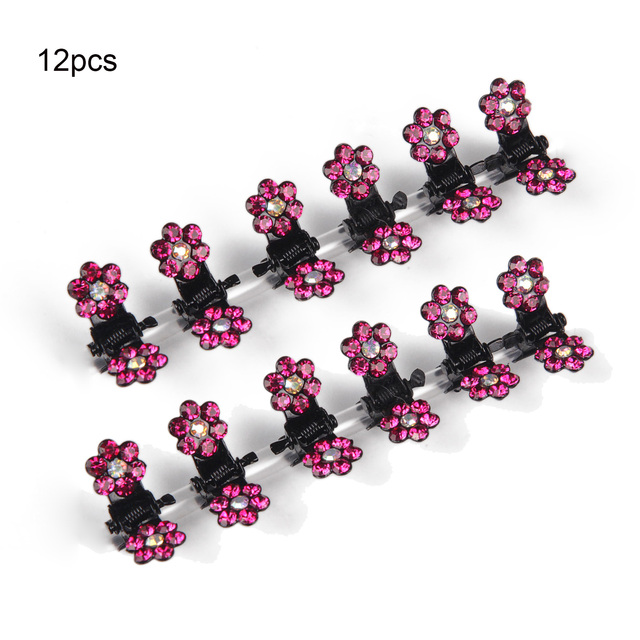 Crystal Rhinestone Flower Hair Claws Clamps Hairgrip Accessories Hairpins Hair Clips Jewelry for Women Bridal Kids Girl