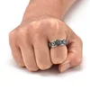 8mm Vintage Star of David Spinner Ring Hexagram Jewish Six Pointed Rotable Fidget Stainless Steel Rings Relieve Stress Men Women 5