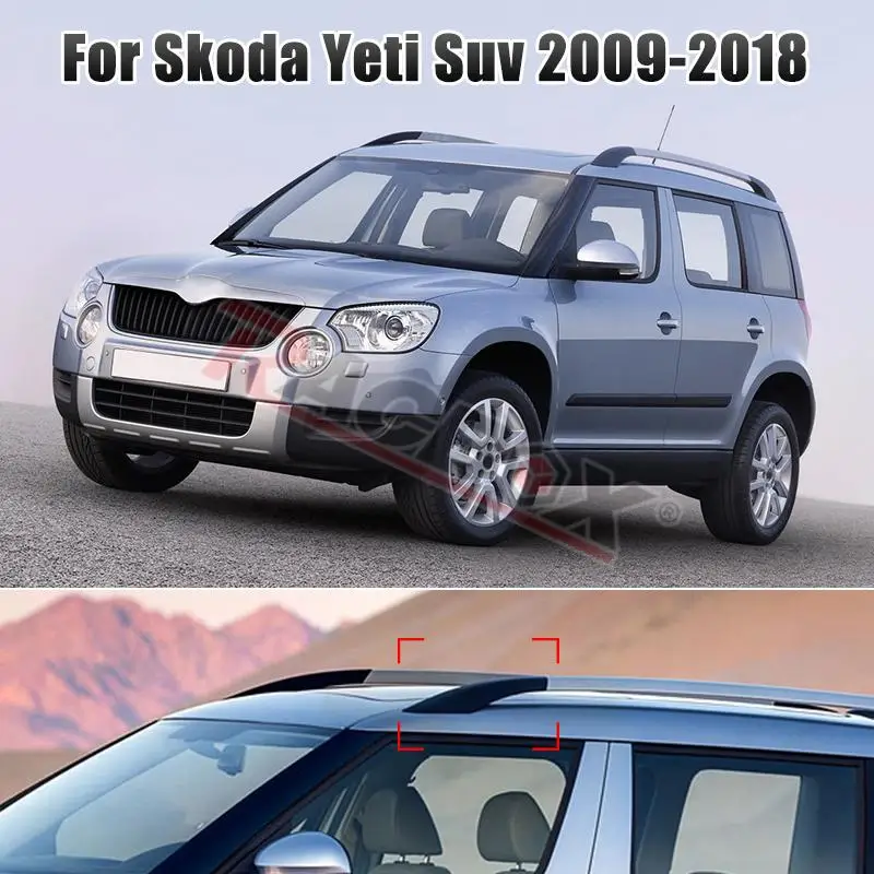 Car Exterior Parts Roof Rack Cover Roof Luggage Bar Rail End Cover Shell For Skoda Yeti SUV 2009-5LD860145 5LD860146 5LD860149 5LD860150-GT5