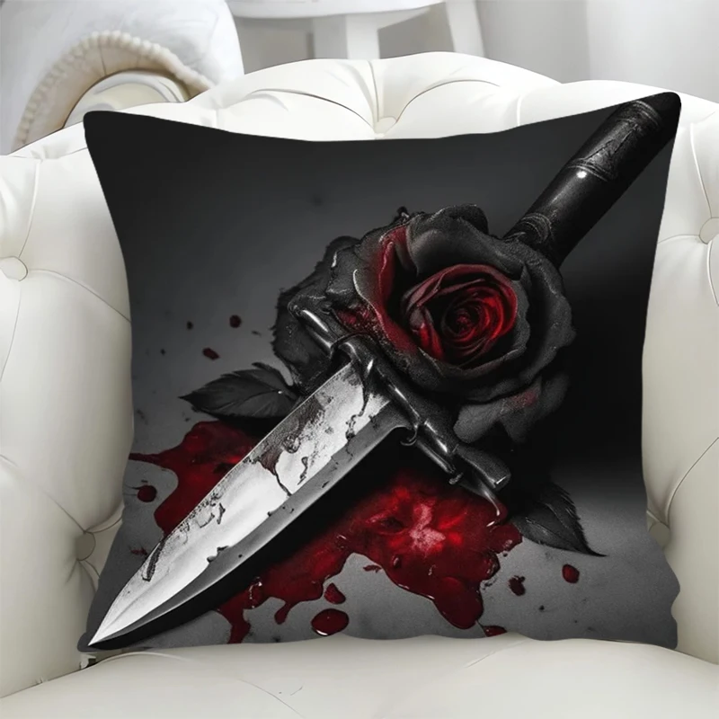 

Sofa Cushion Cover 40*40 Rose Decorative Pillowcases 40x40 Covers for Bed Pillows Duplex Printing Pillowcase 45*45 Lounge Chairs