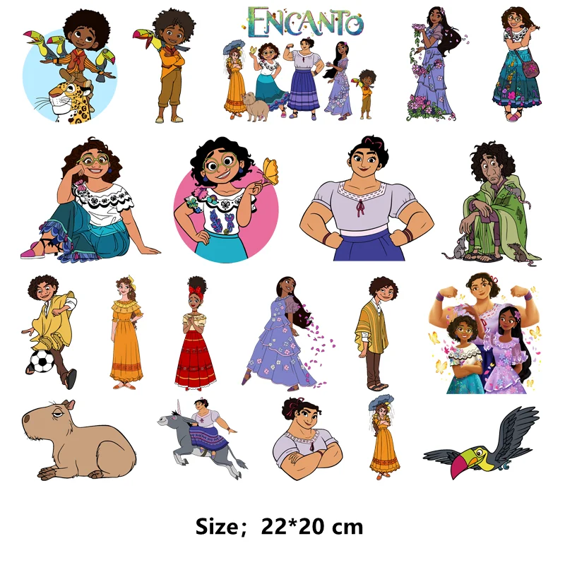 Disney Movie Encanto patch Flex fusible transfer thermo-stickers for children Ironing applications