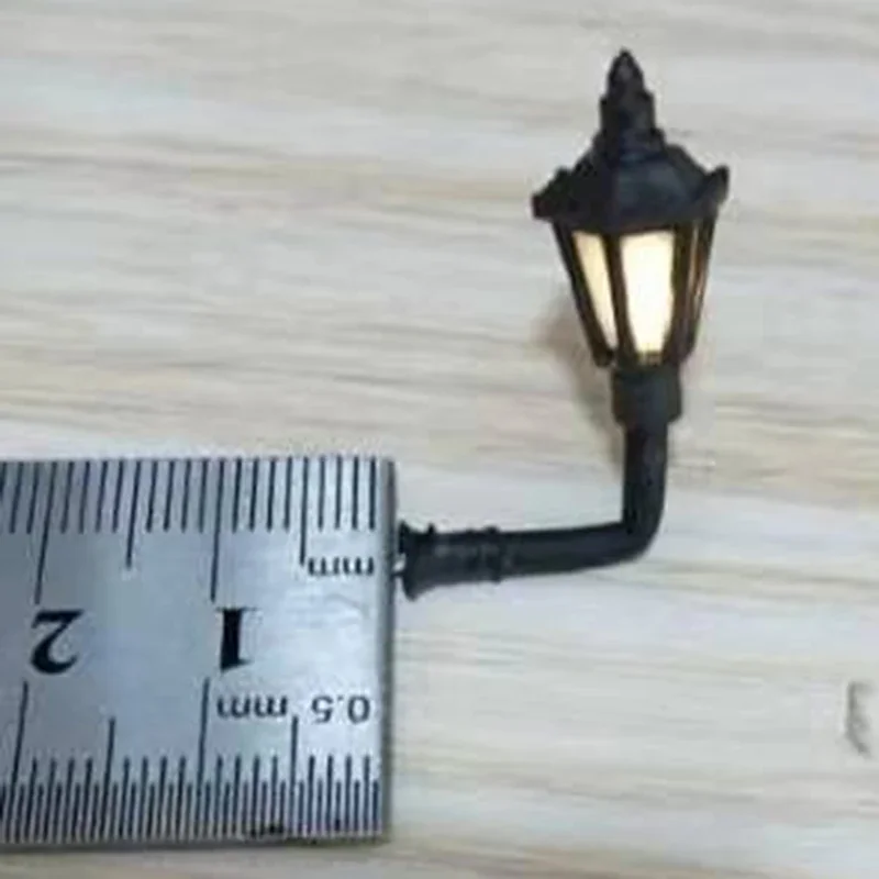 10Pcs HO Scale HO Scale 1:100 Model Railroad 3V LED Street Light Wall Lamp Railway For Home Ornament Lamppost Wall Lamps 6