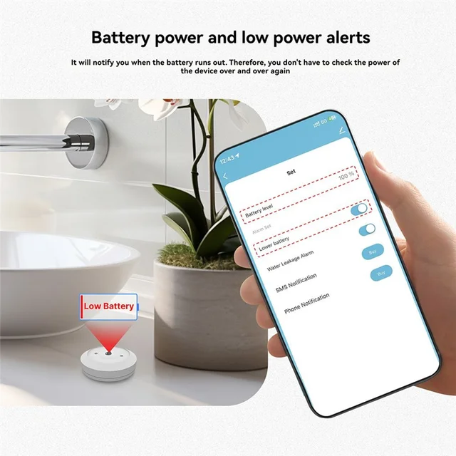 B03B-Smart Water Leak And Flood Detector, Tuya Zigbee Sensor With Immersion Alert And Remote Monitoring Via Smart Life App 1