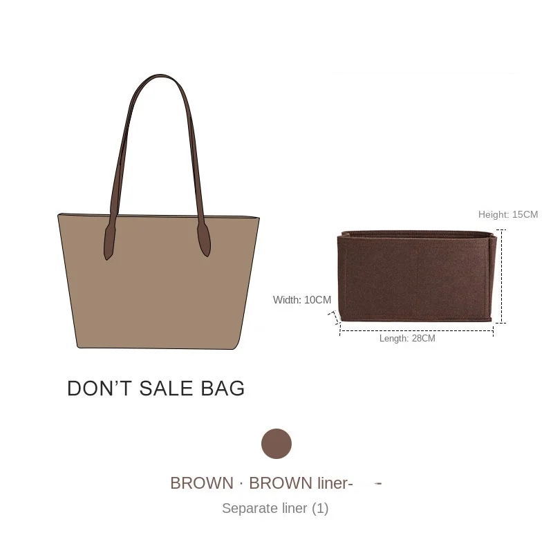 HAVREDELUXE Bag Organizer Felt For Coach Tote Bag City30 Purse Insert Inner Liner Storage Bag Middle Bag Lining Bag Bag Support