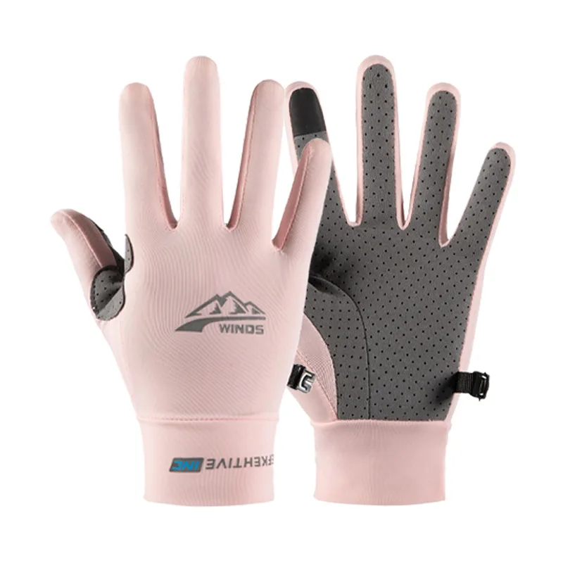 Breathable Anti-Slip Unisex Cycling Gloves - Full Finger Ice Silk