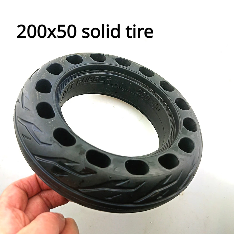

200x50 Solid Tubeless Rubber Tire 8 x 2 inch 8" for Folding Electric Scooter 8-inch E-Scooter Pocket Bike Razor E100 E150 E-200