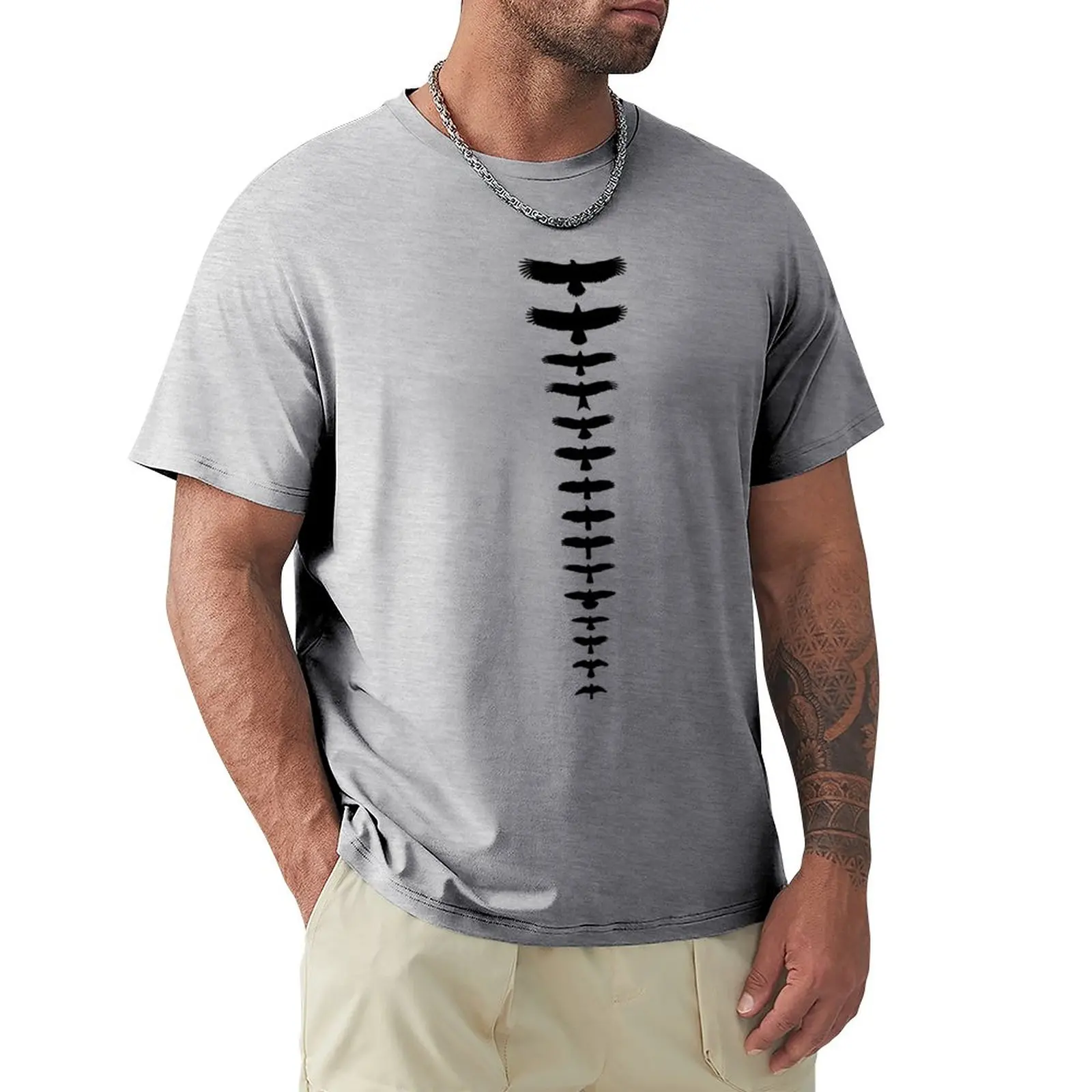 Uk Birds Of Prey-T-Shirt Nera Felpe Felpe Magliette Vuote Magliette Alte Da Uomo
