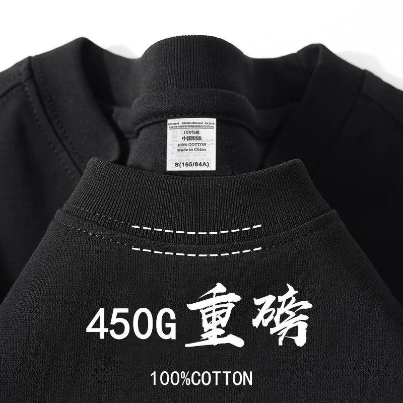 Heavyweight Forest Green Cotton Crew Neck T-Shirt - Soft, Loose-Fit, Short Sleeve