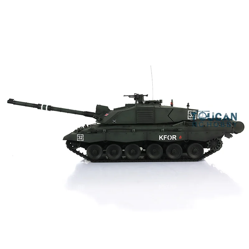 Henglong 1/16 Dark Green 7.0 Challenger II RC Tank 3908 Metal Tracks W/ Rubbers RC Panzer Toys for Boys 5